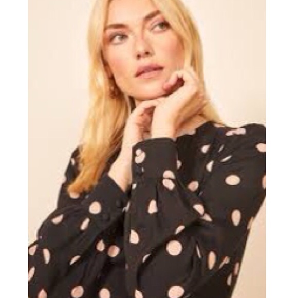 $278 reformation creed polka dot dress size 0 - Picture 4 of 10